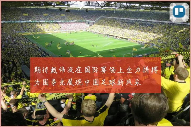 期待戴伟浚在国际赛场上全力拼搏为国争光展现中国足球新风采